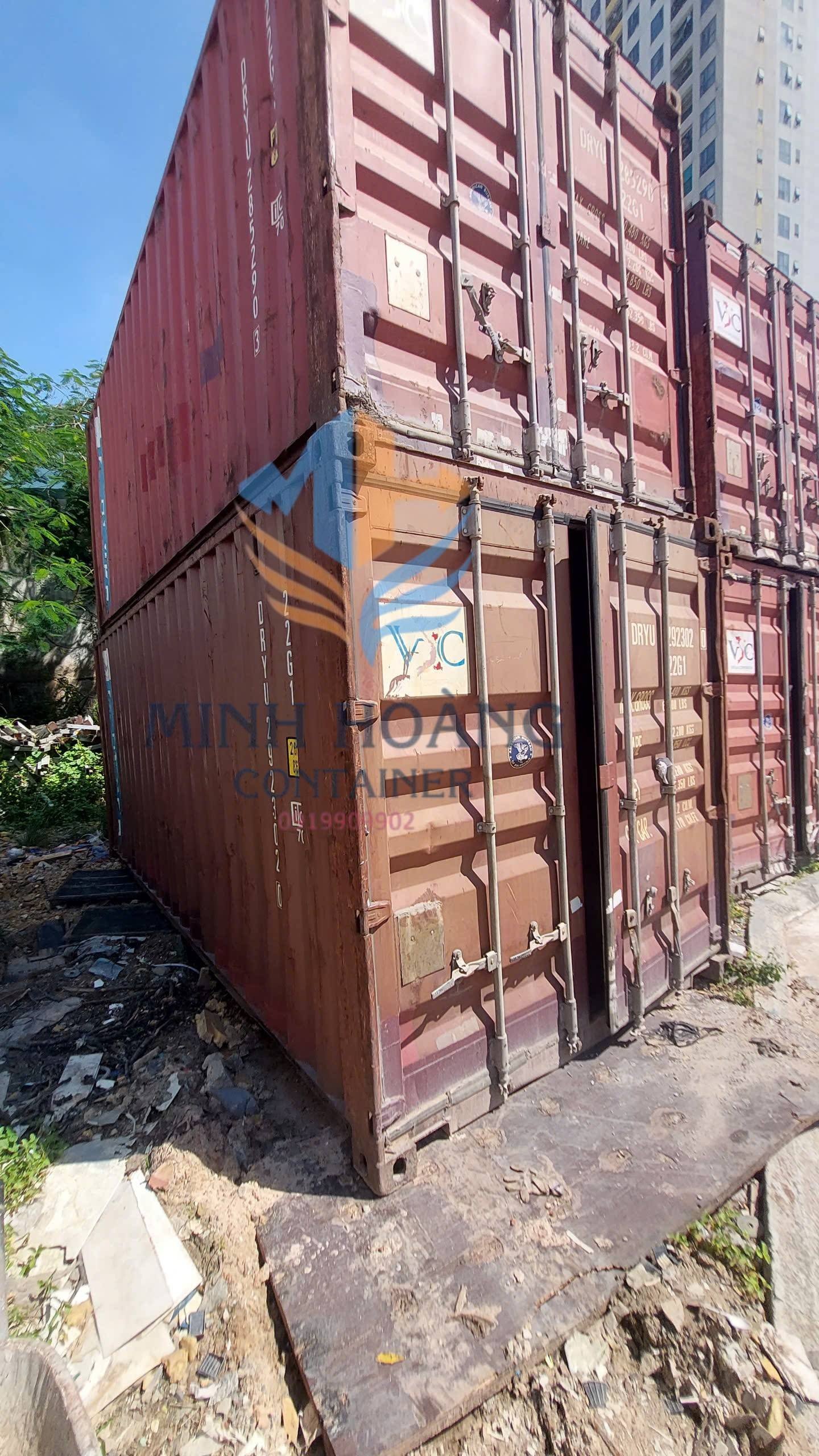 Container Kho 20 Feet Màu Đỏ Cao 2m6 Mẫu 2